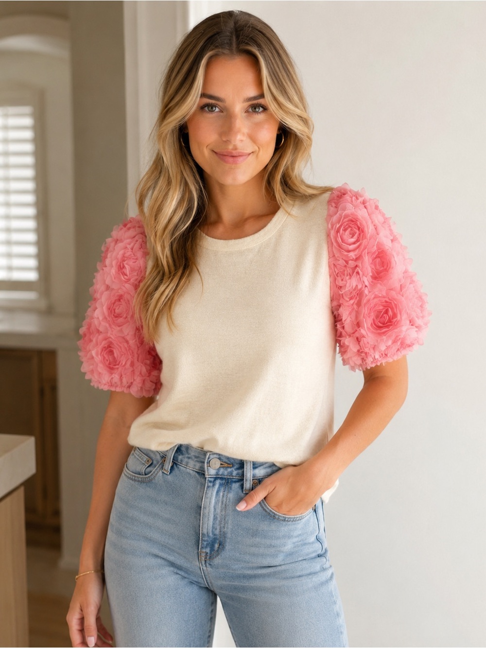 Maeve Anthropologie | Floral Puff Sleeve Blouse